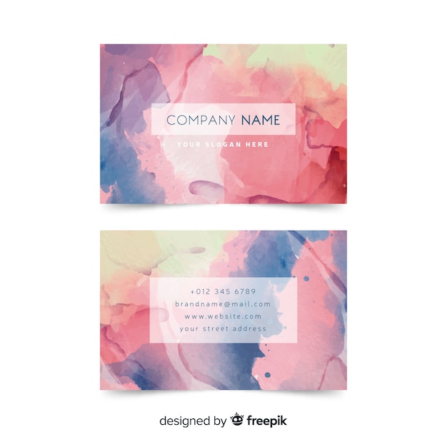 Free vector multi colored business card template