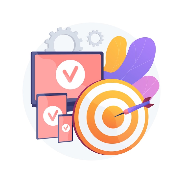 Free Vector multi-device targeting abstract concept vector illustration. cross-device tracking and targeting, multi-device marketing, cross-screen consumer trends, channel optimization abstract metaphor.