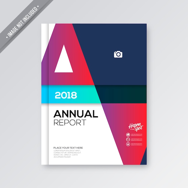 Multicolor annual report cover