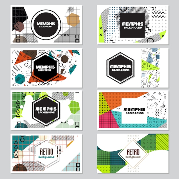 Free vector multicolor banner collection