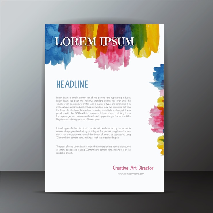 Free Vector multicolor business brochure