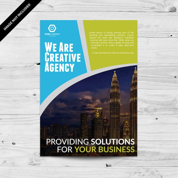 Free vector multicolor business flyer