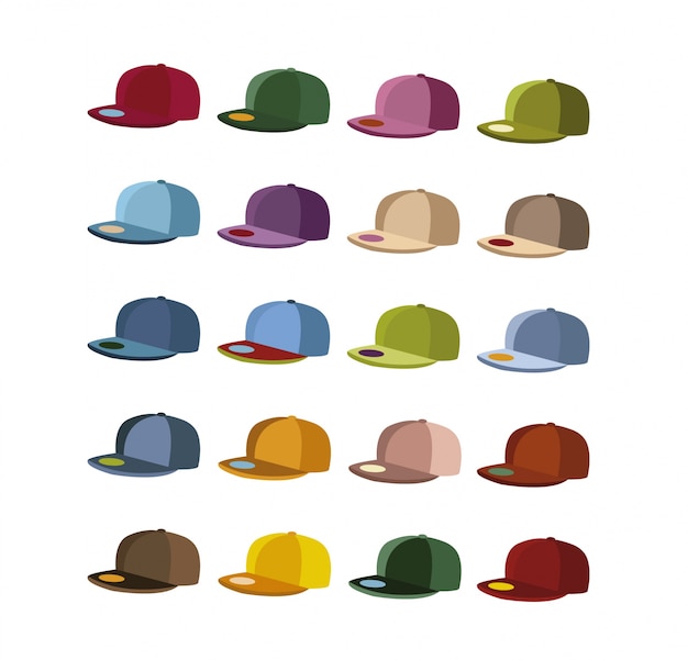 Multicolor cap collection