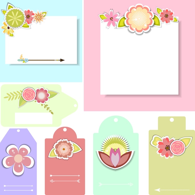 Free vector multicolor card collection