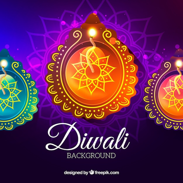 Multicolor diwali background