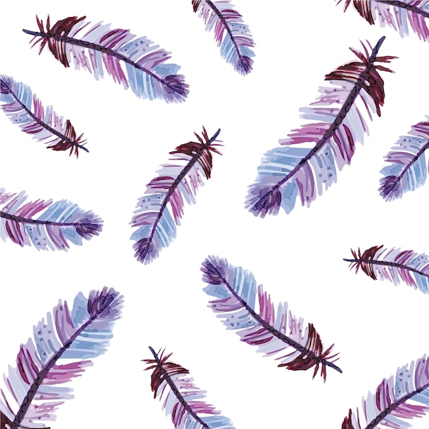 Multicolor feather pattern background