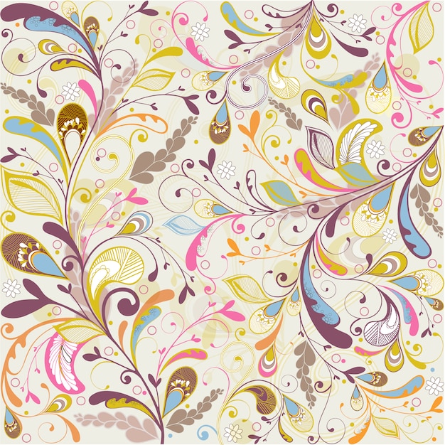 Multicolor floral background