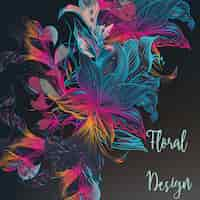 Free vector multicolor floral design