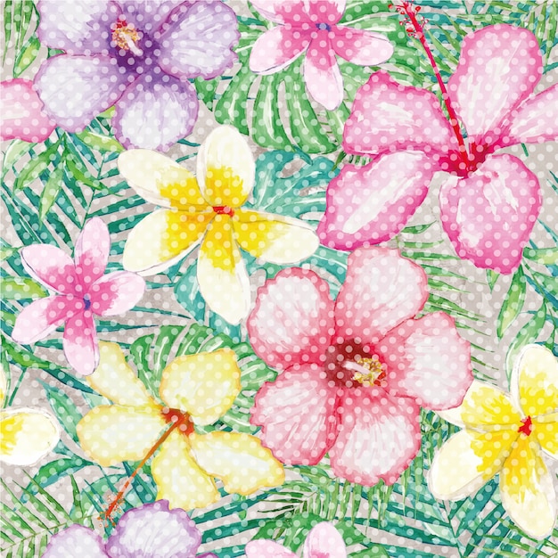 Multicolor flowers background