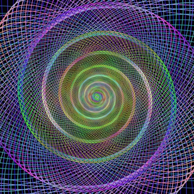 Free vector multicolor fractal background