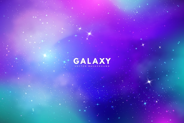 Multicolor galaxy background with stars