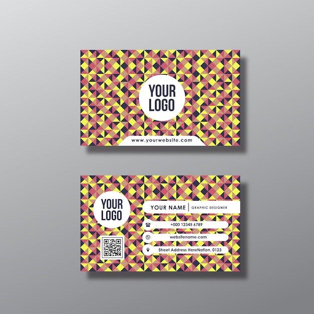 Multicolor geometrical business card design