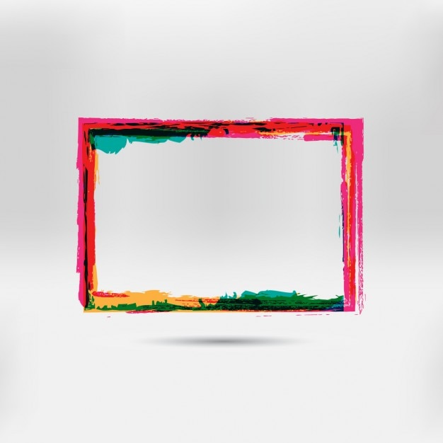 Free vector multicolor hand painted frame