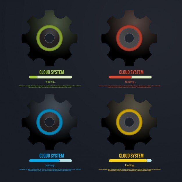 Free Vector multicolor infographic template