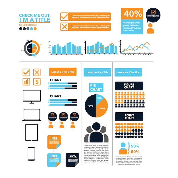 Modello multicolore di infographic