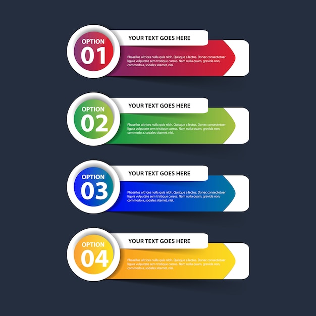 Multicolor infographic with steps