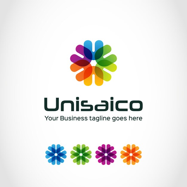 Многоцветный дизайн логотипа