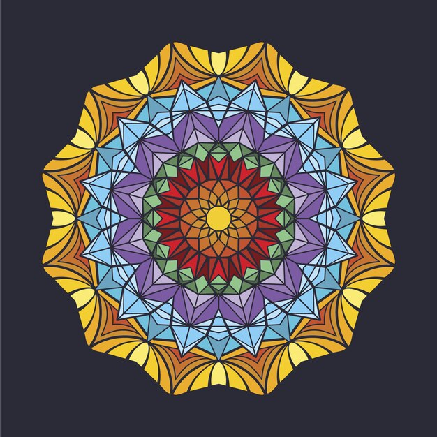 Multicolor mandala background