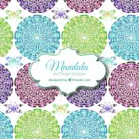 Free vector multicolor mandala pattern background