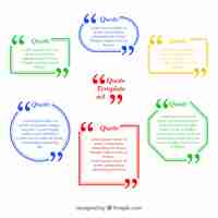 Free vector multicolor quote template