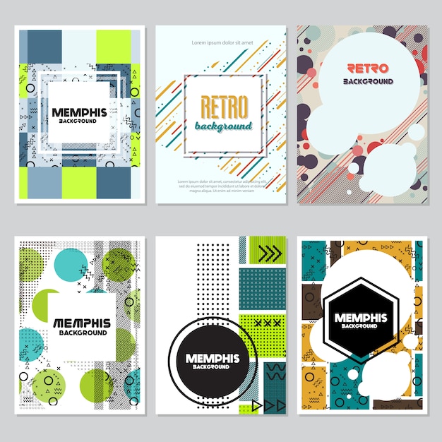 Free vector multicolor retro flyer background