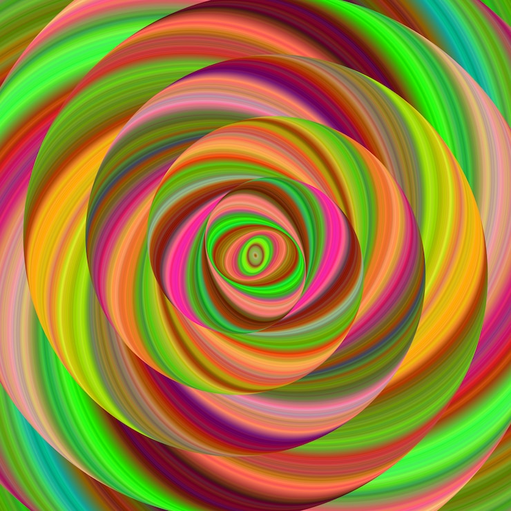 Free Vector multicolor spiral background