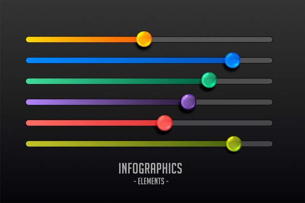 Разноцветные шаги слайдер концепция инфографики