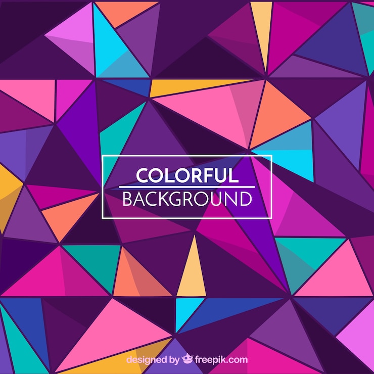 Free Vector multicolor triangles background