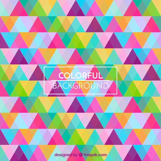 Multicolor triangles pattern background