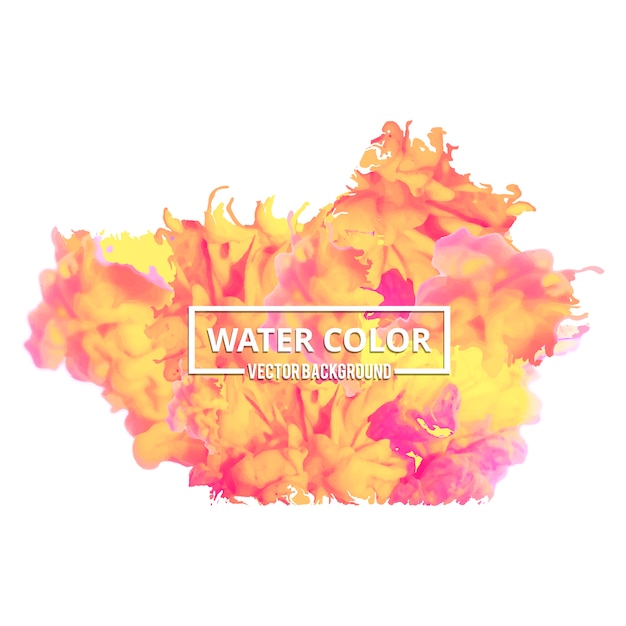 Абстрактный акварель всплеск Multicolor акварель падение на белом фоне