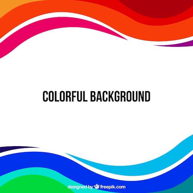 Free vector multicolor wavy background