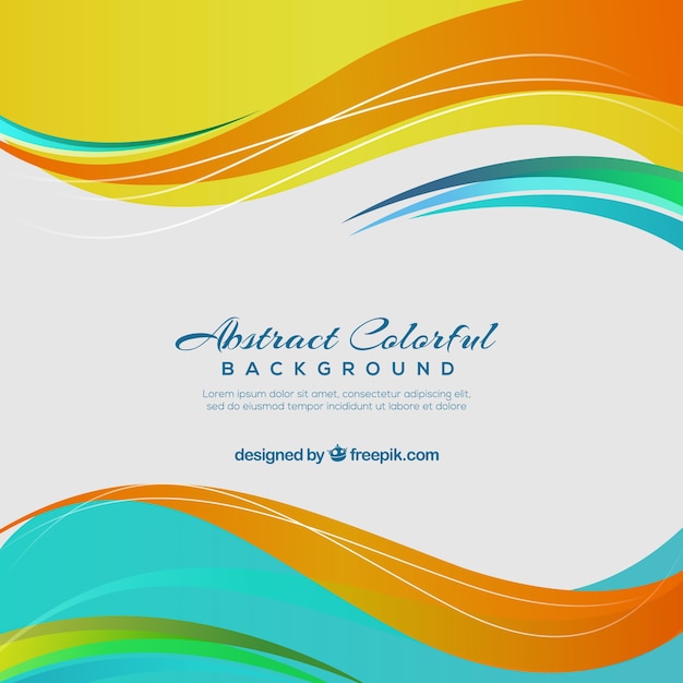 Multicolor wavy background