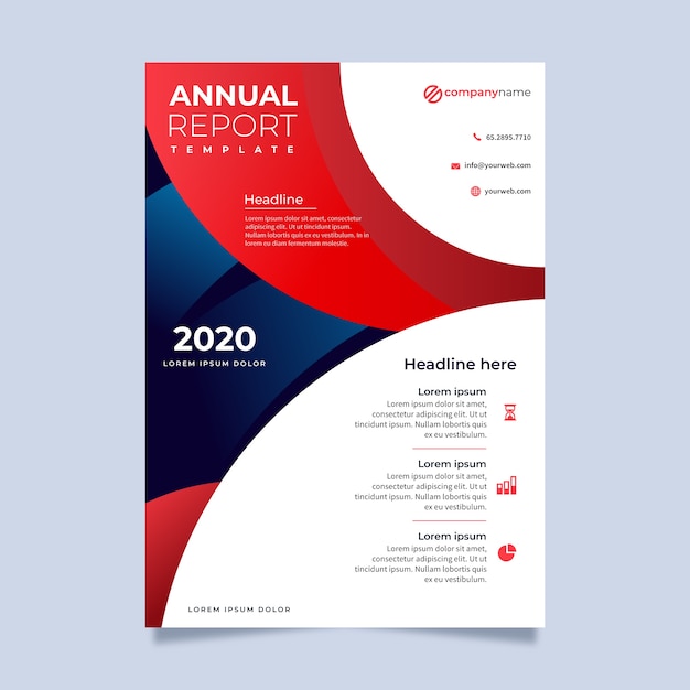 Free vector multicolored abstract annual report