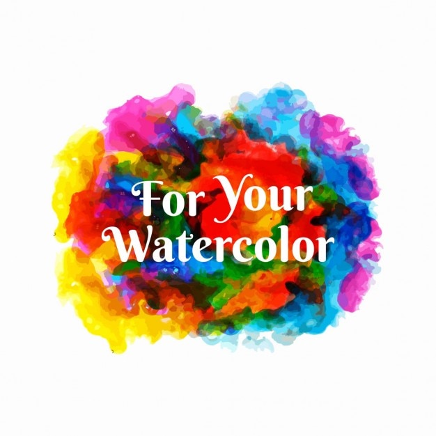 Free vector multicolored background with watercolor stains