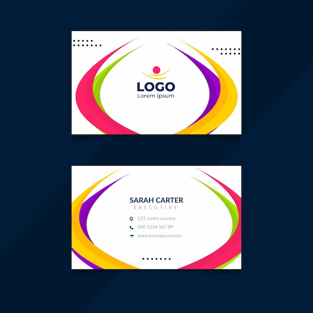 Free vector multicolored business card