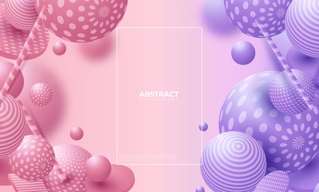 Free vector multicolored decorative balls. abstract vector illustration.