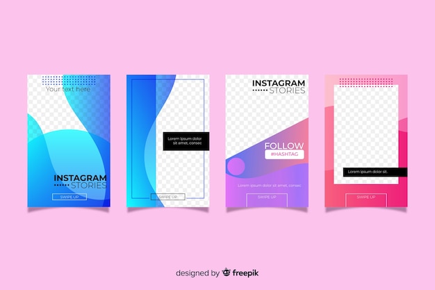 Multicolored fluid abstract instagram stories template