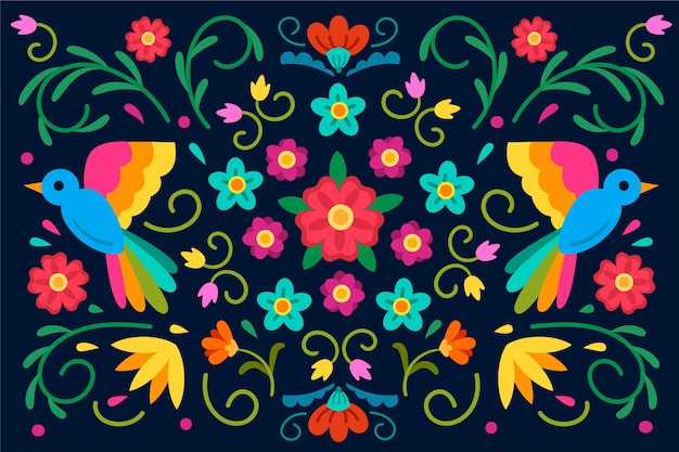 Multicolored mexican background