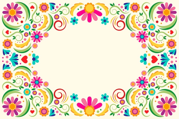 Multicolored mexican wallpaper theme