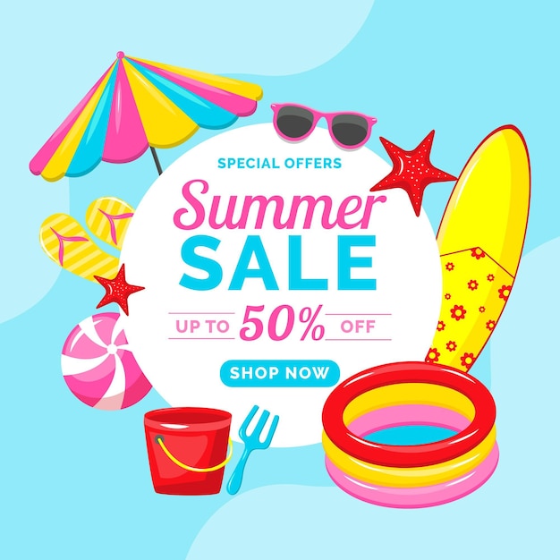 Multicolored summer sale
