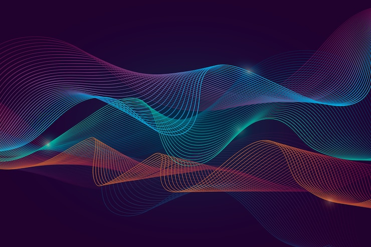 Free Vector multicolored wavy background