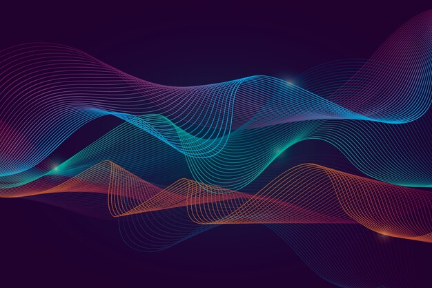 Multicolored wavy background