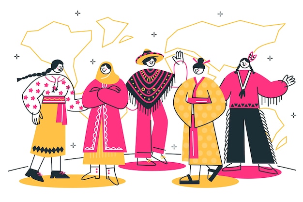 Free Vector multicultural concept illustration