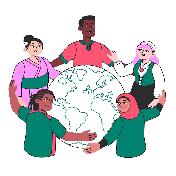 Free Vector multicultural concept illustration