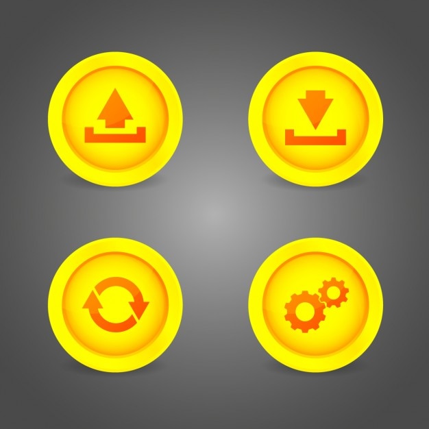 Free vector multimedia buttons design