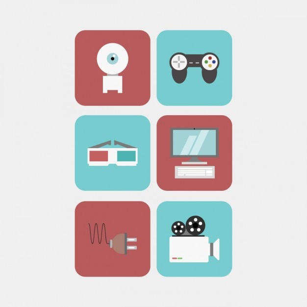 Free vector multimedia icons pack