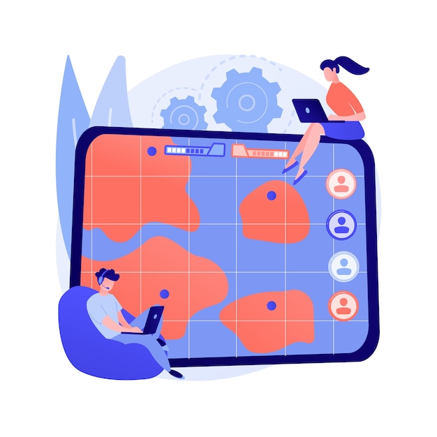 Multiplayer online battle arena abstract concept vector illustration. Multiplayer battle arena, massive online game, MMOG, MOBA ARTS, action real-time strategy, gaming platform abstract metaphor.