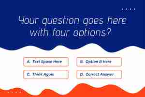 Free vector multiple option quiz game banner for your next event or contest