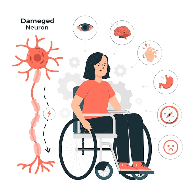 Free vector multiple sclerosis concept illustration