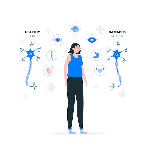 Free vector multiple sclerosis concept illustration